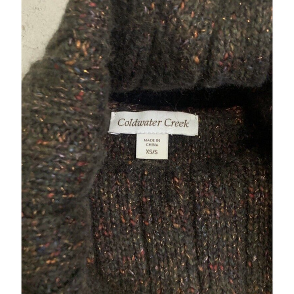 Coldwater Creek Sweater Womens XS/S Short Sleeve Cable Knit Pullover Turtleneck - Picture 6 of 11